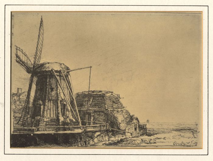 Mid 20th Century Lithograph - Windmill