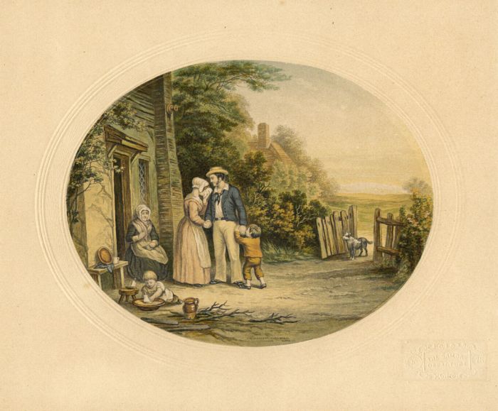 19th Century Lithograph - The Sailor's Departure