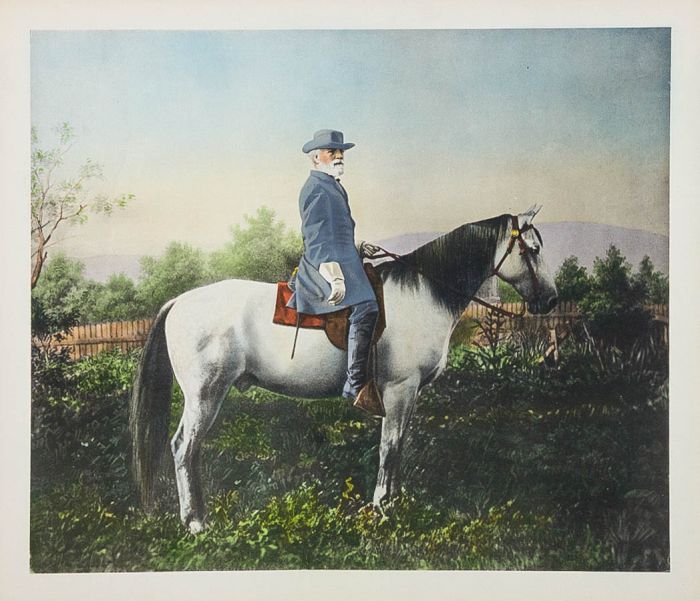 Contemporary Chromolithograph - US Civil War General Robert E. Lee