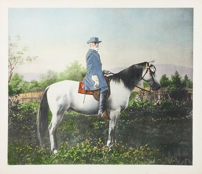 Contemporary Chromolithograph - US Civil War General Robert E. Lee