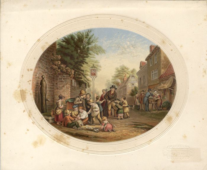 19th Century Chromolithograph - Please Remember the Grotto