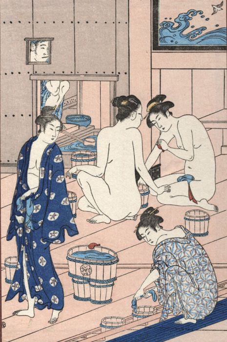 Mid 20th Century Oriental Woodblock - The Voyeur