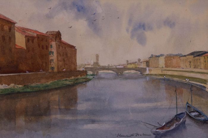 Kenneth Holmes OBE ARCA - Mid 20th Century Watercolour, Pisa, Italy