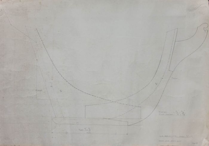 1962 Graphite Drawing - Naval Architectural Drawings