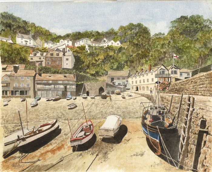 H. Welller - Contemporary Watercolour, Harbour View