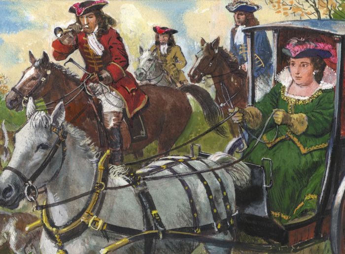 Original 1981 Gouache - Hunting Scene - Illustration - Look & Learn