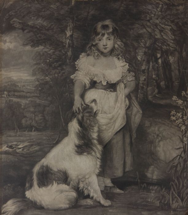 Joseph Grozer - 1799 Mezzotint, The Honourable Miss Francis Harris