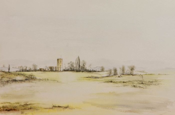 Cook - Contemporary Watercolour, On the Road Between Chipping Sodbury