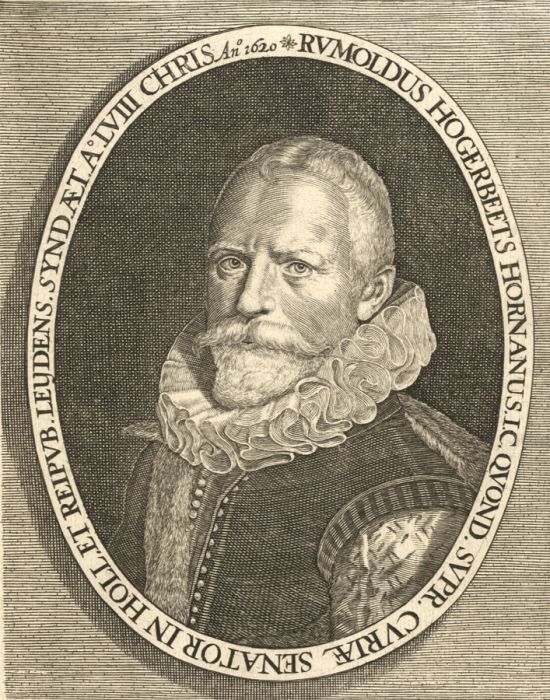 Dutch 17th Century Engraving - Portrait of Rumoldus Hoogerbeets