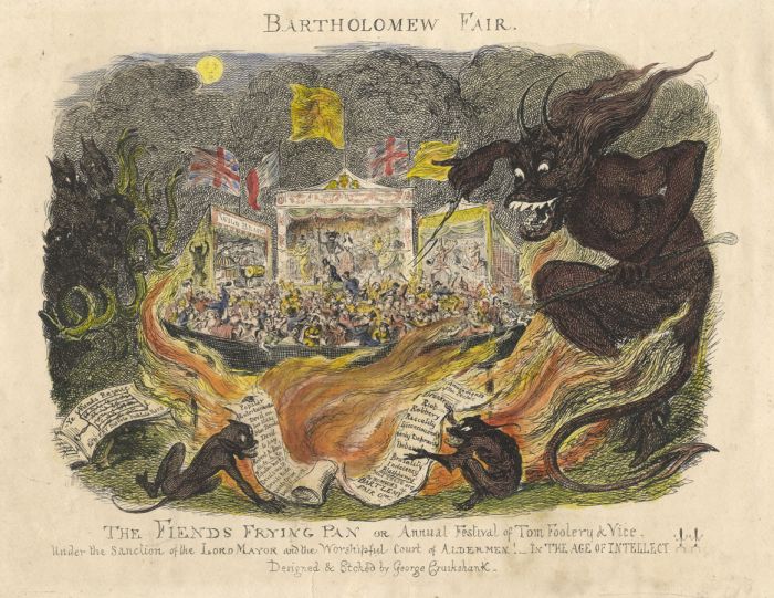 George Cruikshank - Early 20th Century Lithograph, Bartholomew Fair