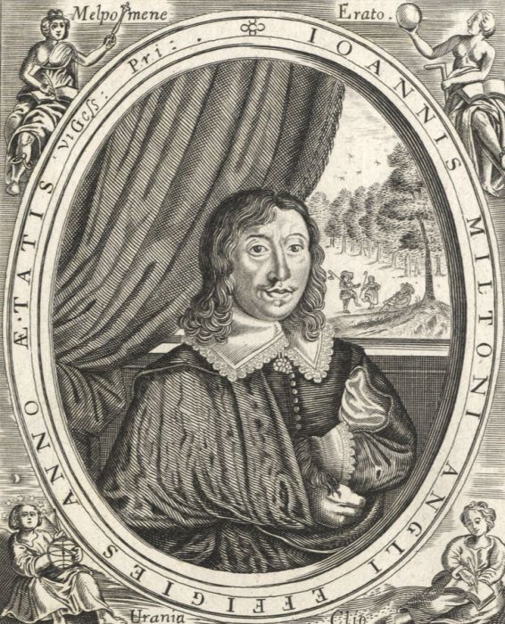 W.M. - 17th Century Engraving, John Milton