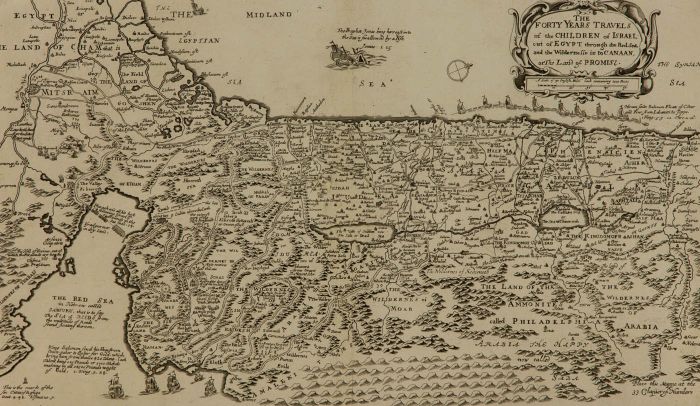 Richard Blome - 17th Century Engraving, Travels of the Children of Israel