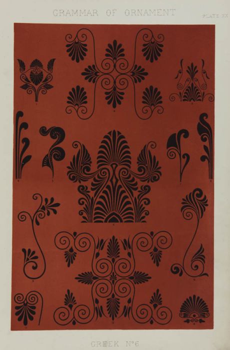 19th Century Lithograph - Grammar of Ornament - Greek