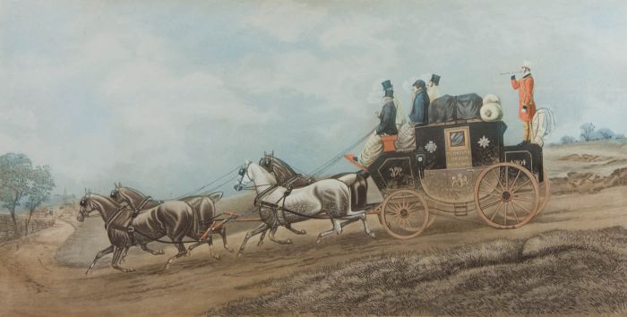 C.R. Stock - 1881 Aquatint, Three Minutes to Spare