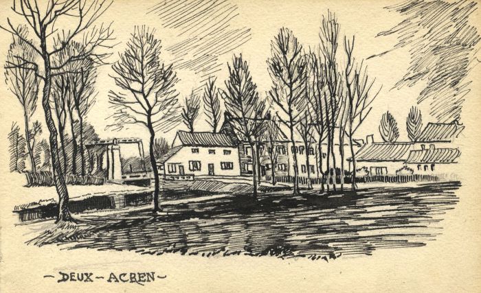 Early 20th Century Pen and Ink Drawing - Deux-Acren