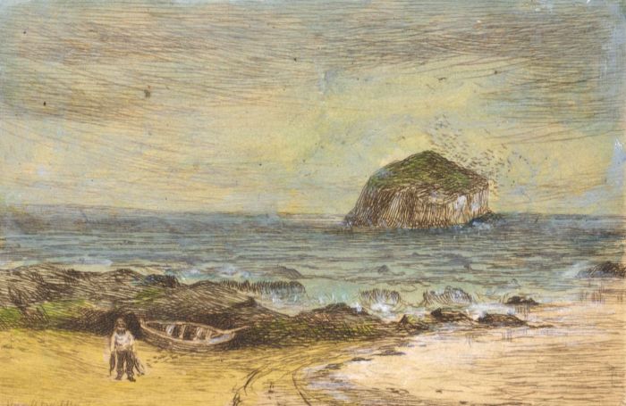 Haswell Donaldson - Early 20th Century Etching, The Bass Rock