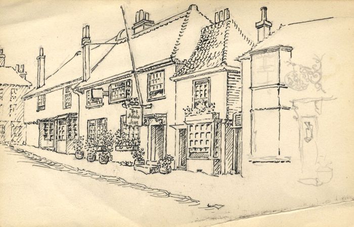 Mid 20th Century Pen and Ink Drawing - The New Inn