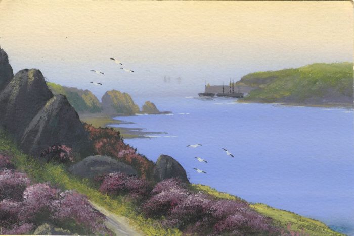 Mid 20th Century Gouache - Bay View