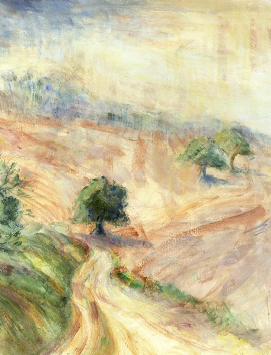 Impressionist Contemporary Gouache - Country Path