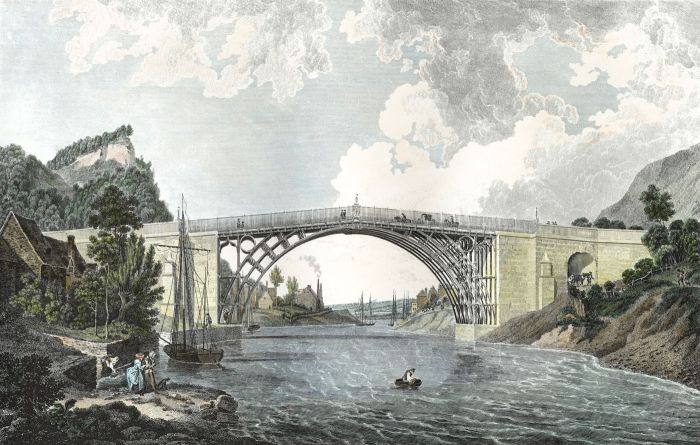 Contemporary Lithograph - Cast Iron Bridge, County of Salop after W.M. Ellis