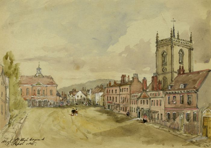 1845 Watercolour - High Street, High Wycombe