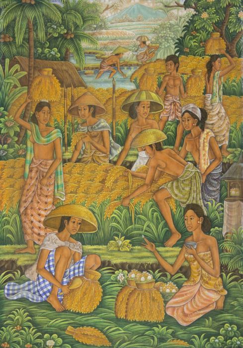 Contemporary Oil - Balinese Scene