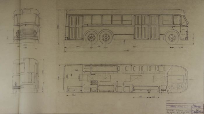 1960 Graphite Drawing - Alfa Romeo 140 A Technical Drawing
