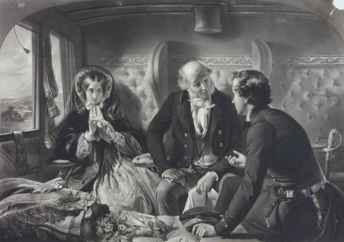 William Henry Simmons - Very Large 19th Century Mezzotint, The Return 1st Class