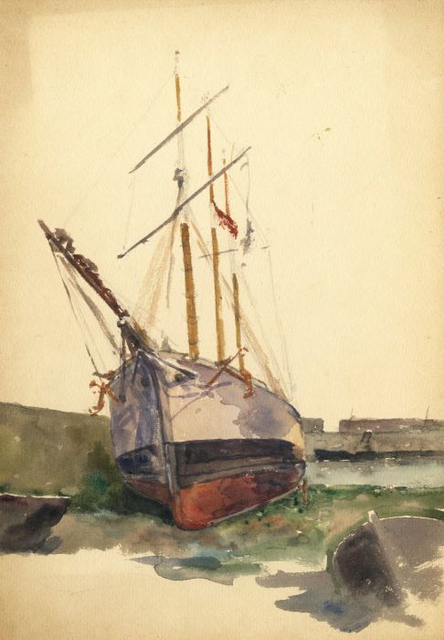 Alexander Brantingham Simpson RI - 1930 Watercolour, "Herroch" - Netherlands