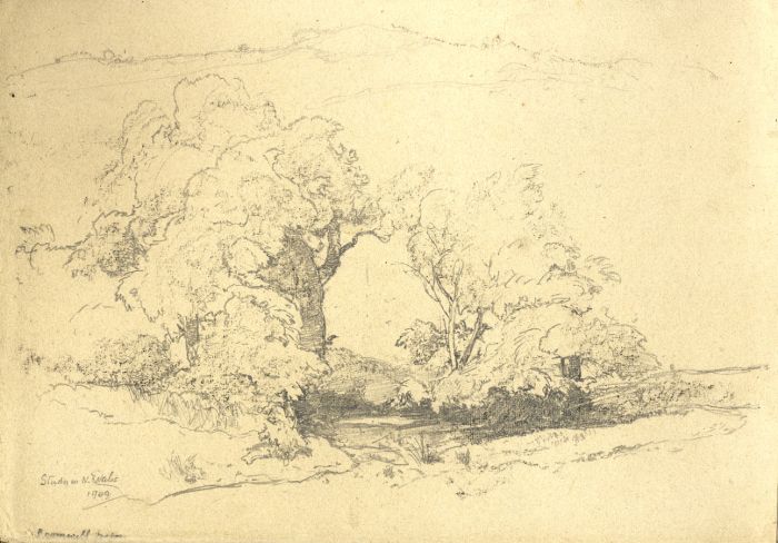 Oliver Hall RA RWS RE - 1949 Graphite Drawing, Study in North Wales