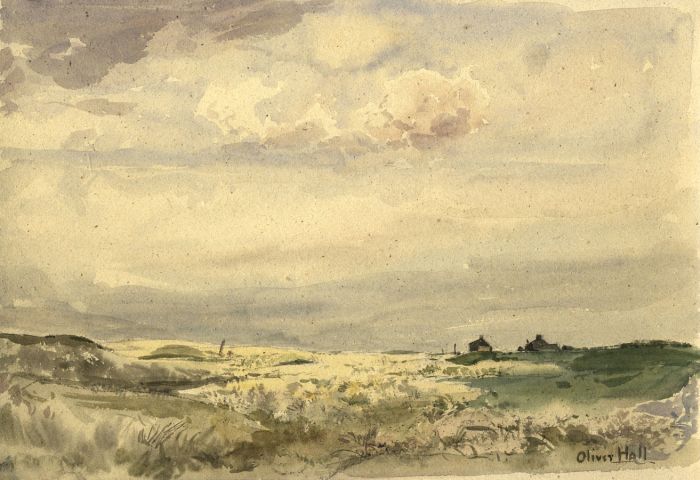 Oliver Hall RA RWS RE - Mid 20th Century Watercolour, Moorland, Cumberland