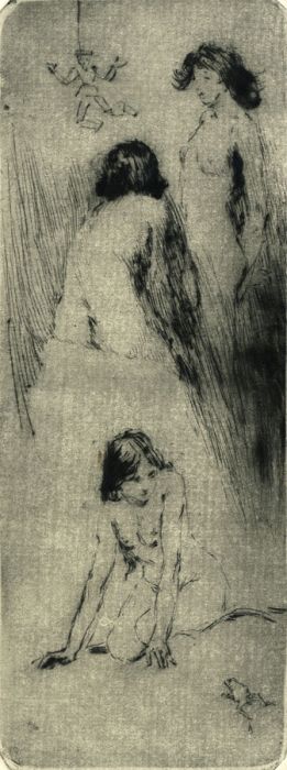 Alexander Brantingham Simpson RI - Early 20th Century Etching, Nymph of L'Amour