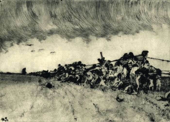 Alexander Brantingham Simpson RI - Early 20th Century Etching, The Long Furrow