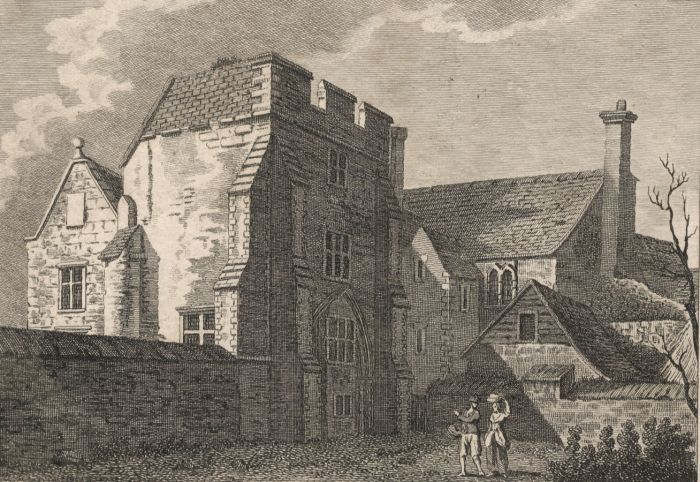 Canot - 1784 Engraving, Great Hall of the Archbishop's Palace, Canterbury