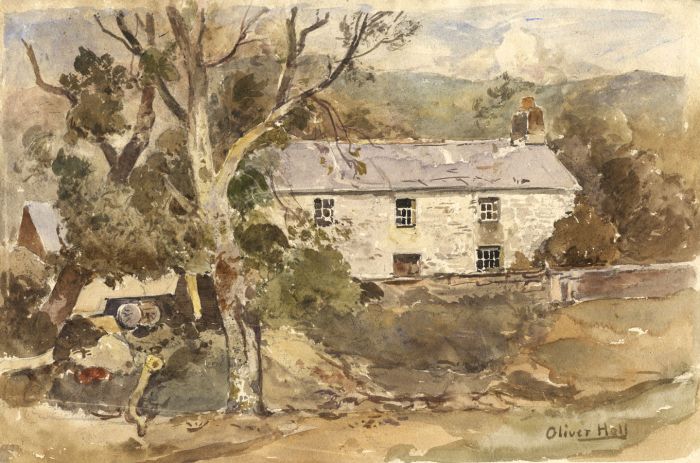 Oliver Hall RA RWS RE - Mid 20th Century Watercolour, North Country Cottage