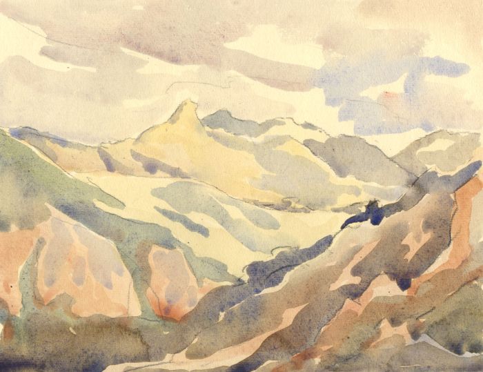 Clarence Norman Barlow - Mid 20th Century Watercolour, Mountain Landscape