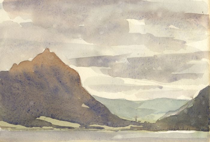 Clarence Norman Barlow - Mid 20th Century Watercolour, Mountainous Landscape