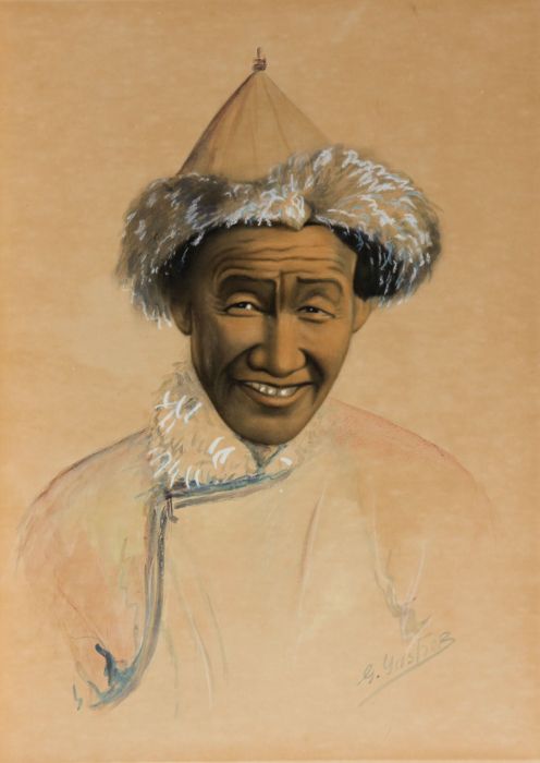 G. Yashob - Early 20th Century Mixed Media, Asian Gentleman