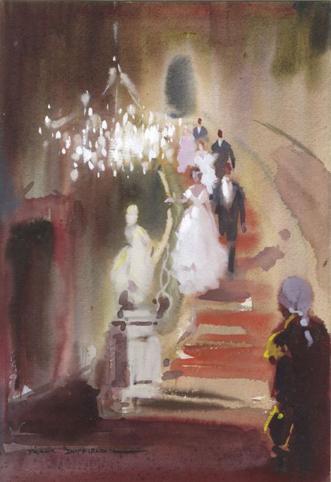 Frank Duffield (1901-1982) - Mid 20th Century Watercolour, A Formal Gathering