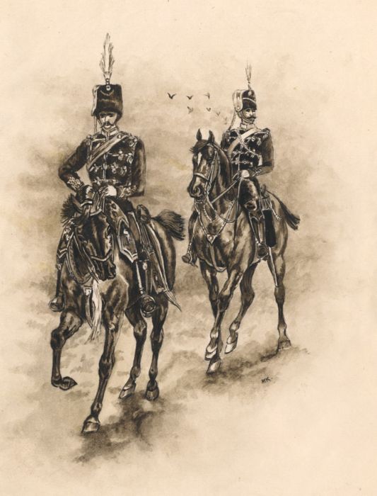 Early 20th Century Pen and Ink Drawing - Horsemen