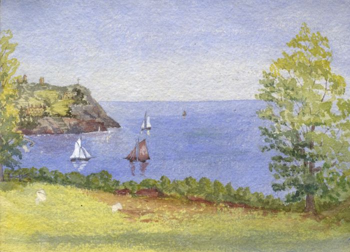 E.H. Lawson - 1886 Watercolour, Torquay