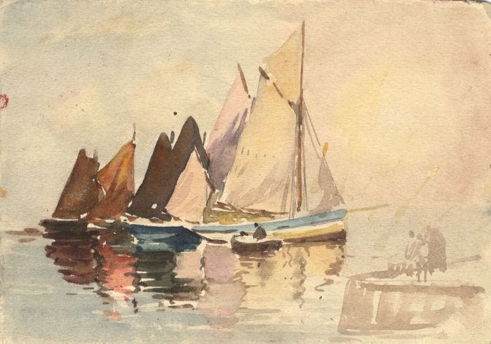 C.E. Hannaford RBA - Early 20th Century Watercolour, The Sailing Boats
