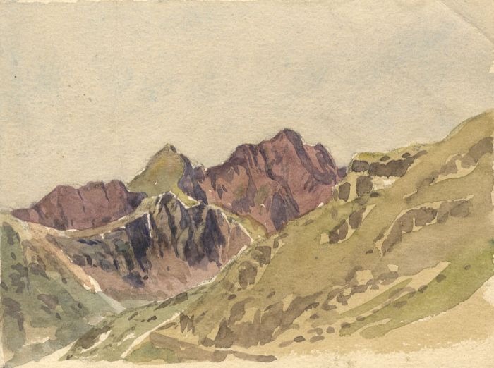 C.E. Hannaford RBA - Early 20th Century Watercolour, Mountainous Landscape