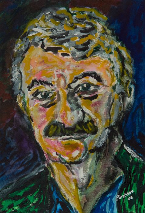 Bruce Purchase (1938 - 2008) - 2002 Gouache, Portrait of Peter Jeffrey II