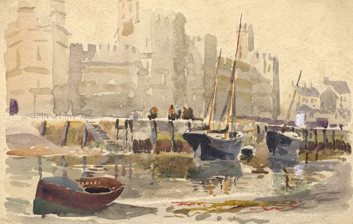 C.A. Hannaford RBA - Mid 20th Century Watercolour, At the River Dock