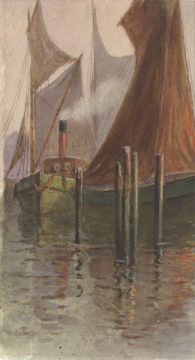C.A. Hannaford RBA - Mid 20th Century Watercolour, Boats in Harbour