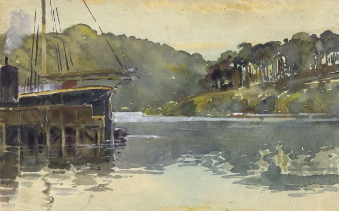C.A. Hannaford RBA - Mid 20th Century Watercolour, On the River