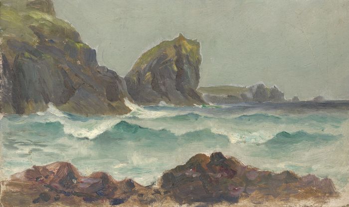 C.E. Hannaford RBA - Early 20th Century Oil, Rough Seas