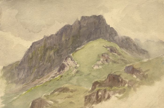 C.E. Hannaford RBA - Early 20th Century Watercolour, Mountain Walk
