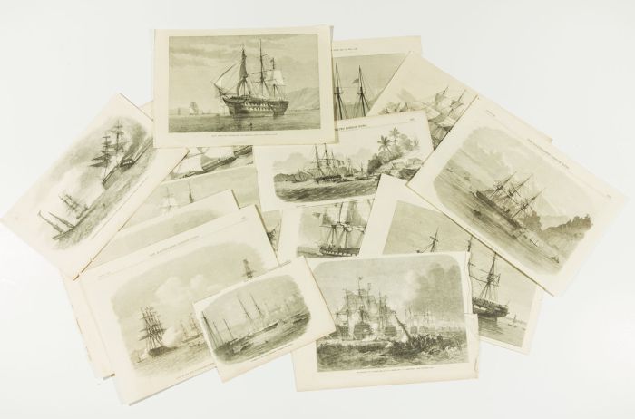 Illustrated London News - Set of 14 Late 19th Century Wood Engravings, Ships